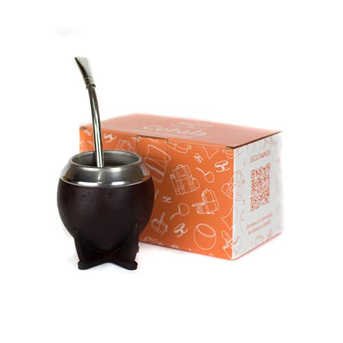 Mate Imperial | Yerba mate gourd premium | Genuine Leather & Alpaca