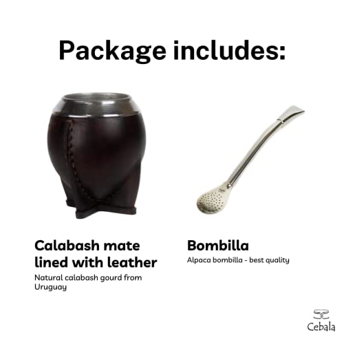 Traditional Imperial Calabash Mate Gourd with Alpaca Bombilla